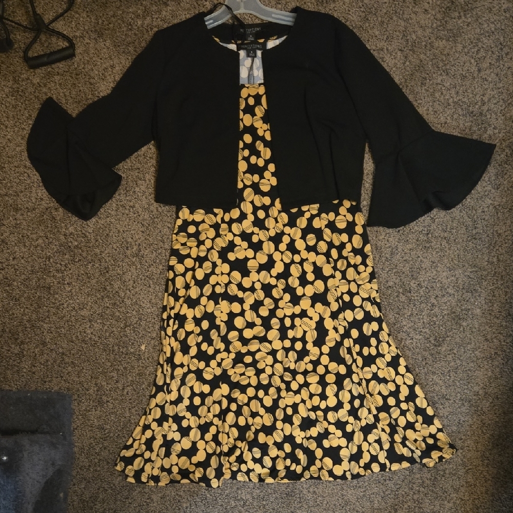Perceptions Black and Gold Dress